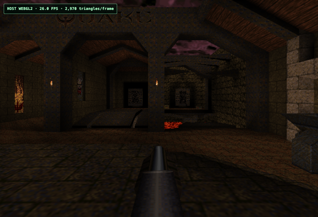 The first Windows 98 peer in a browser-to-browser GLQuake multiplayer session